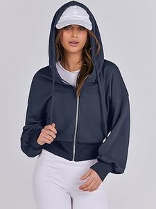 เสื้อสเวตเตอร์มีฮู้ดแขนยาวสำหรับผู้หญิงใส่สบายปกติเสื้อแจ็กเก็ตผ้าเรยอนซับในโลโก้ด้านหน้าสำหรับฤดูใบไม้ร่วง/ฤดูหนาว/ฤดูใบไม้ผลิ - Product Image 6