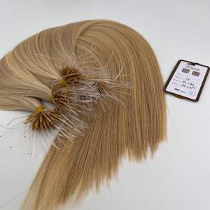 Qualité de luxe 100% Remy Top Extensions de cheveux humains vietnamiens 22 pouces droite mixte # 9C #60 Nano Tip qualité de kératine - Product Image 6