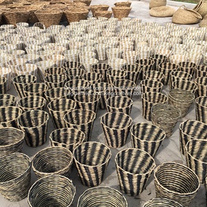 Cheap Price Natural Seagrass <b>Basket</b> <b>Lid</b> Eco-Friendly Multifunctional <b>Storage</b> Home Decoration Laundry <b>Basket</b> Vietnamese King - Product Image 4