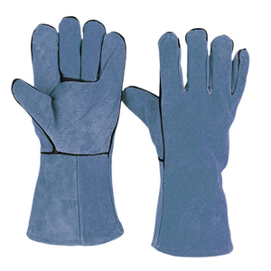 Guantes DE TRABAJO resistentes de cuero de vaca de grado A de 14 pulgadas a 16 pulgadas de largo, guantes de trabajo para soldador, guantes de soldadura Mig Tig resistentes al calor - Product Image 2