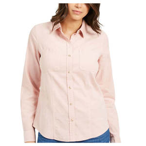 Camicia in Velluto a Coste Rosa Taglia XL Extra Large da Donna Charter Club, Stile Casual Semplice con Decorazione a Bottoni per Feste Primaverili e Autunnali - Product Image 2