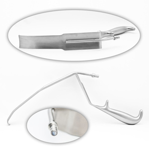 เครื่องถ่างกระดูกเชิงกรานแบบลึกคุณภาพสูง ยี่ห้อเซนต์มาร์คส์ พร้อมไฟเบอร์ออปติก ขนาด 29 ซม. ใบมีดโค้งลึกกว้าง 60x45 มม. ใช้สำหรับการผ่าตัดระบบทางเดินปัสสาวะและสืบพันธุ์ - Product Image 2