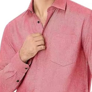 Style de luxe hommes chemise boutonnée vente chaude Anti-rides haute qualité taux raisonnable hommes chemise boutonnée avec manches complètes - Product Image 6