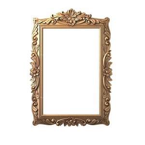 Cadres de miroirs muraux en bois fabriqués à la main avec des motifs sculptés artistiquement conçus pour compléter la maison luxueuse - Product Image 2