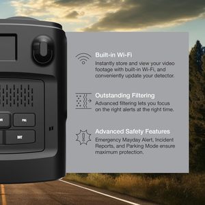 Détecteur radar/laser longue portée R8 Extreme à double antenne, détection avant/arrière avec flèches directionnelles, GPS intégré, lien miroir - Product Image 3