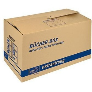 TIDYPAC <b>Moving</b> Book <b>Box</b> 57.5 X 29.5 X 33.5 cm Corrugated Brown <b>Cardboard</b> 30kg Capacity - Product Image 1