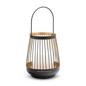 Latest Design Gold Plated Metal Wire Candle <b>Lantern</b> for Hanging & Tabletop Home and Christmas Decorations <b>Lanterns</b> - Product Image 3