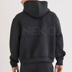 Chándal de invierno holgado de algodón 100% ligero de alta calidad para hombre, conjuntos de patrón sólido con capucha transpirable, MOQ bajo y precio barato - Product Image 5