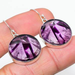 925 Solid Silver Classical <b>Earrings</b> Jewelry For Women 925 Sterling Silver Amethyst Gemstone Boho Style <b>Handmade</b> <b>Earrings</b> Gift - Product Image 2
