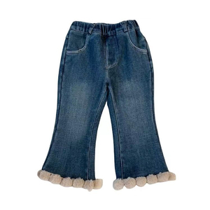 Adolescente Niñas 2025 Niñas Niños Pantalones de mezclilla en precio razonable Diseño personalizado Logo Transpirable Niñas Mujeres Pantalones de mezclilla OEM - Product Image 1