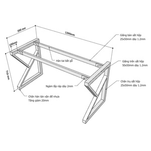 Pieds de table en fonte minimaliste en laiton 140x60 pour mobilier d'hôpital et de cuisine - HCKC003 - Product Image 2
