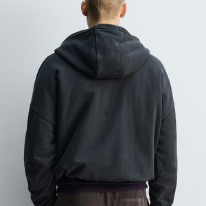 Impression de logo personnalisée de haute qualité sur les sweats à capuche pour hommes, coupe ample, respirant, sweats à capuche OEM pour hommes, designs et tenues tendance 2026 - Product Image 6