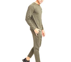 Hombres chándal ropa de calle de alta calidad personalizado algodón polar Jogging cuello redondo entrenamiento chándal diseño de servicio OEM - Product Image 2