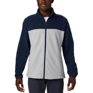 Chaqueta catiónica de lana de poliéster 100% personalizada OEM al por mayor de alta calidad para hombres con cuello levantado y cremallera completa con cortavientos para invierno - Product Image 3