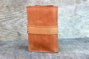 Portefeuille court à trois volets en cuir véritable pour hommes fait à la main RFID Safe Anti-Theft Vintage Organizer LTW-0163 personnalisable - Product Image 2