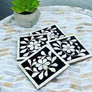 Aaliyan Impex fait à la main d'inspiration ethnique classique haut conçu sur mesure sous-verres en verre durable tapis de fête de mariage/tampons en vrac - Product Image 1