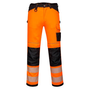 Vente en gros de pantalons de travail coupe-vent avec logo personnalisé fermeture à glissière devant plat sécurité routière pantalon cargo direct de l'usine prix bon marché - Product Image 3
