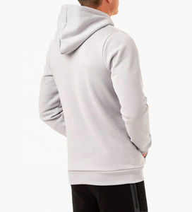 2024 cotone francese spugna Oversize <span class=keywords><strong>felpa</strong></span> con cappuccio spessa in <span class=keywords><strong>pile</strong></span> indefinita a tracolla semplice con cappuccio da uomo in bianco - Product Image 2