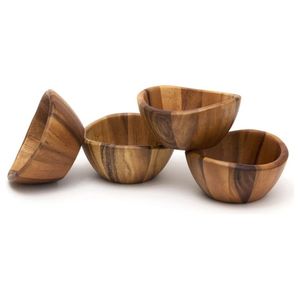 Cuenco para servir de madera artesanal con base duradera, lo mejor para buffets de boda rústicos o experiencias gastronómicas de decoración natural - Product Image 4