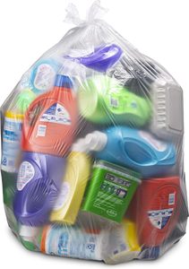 Bolsas de Basura Transparentes Resistentes Tasker de 45 Galones, Paquete de 100 con Cierres, Bolsas de Basura Extra Grandes para Reciclaje - Product Image 2