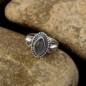 Mode haute qualité Labradorite bague en argent Sterling 925 Dainty Designer bague anniversaire cadeau unisexe bague prix usine - Product Image 3