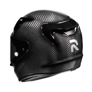 Casco Integral de Carbono HJC RPHA 12, Estilo Retro Vintage, Diseño Clásico de Depredador, Visera Doble, Carcasa de PC, Acabado Brillante Negro - Product Image 3