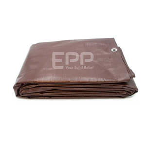 Bâche PE imperméable anti-UV à rayures tissées marron Vietnam pour tissu de tente de camion en rouleau - Product Image 5