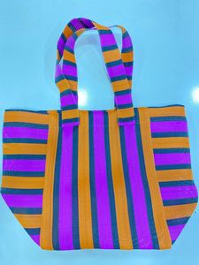 Indian Recycled PP Striped Woven Eco-friendly Shopping <b>Tote</b> Bags & Pouches Customized Color & Logo Made in India - Product Image 4