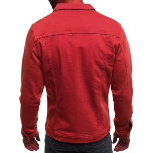 Veste pour hommes de couleur unie confortable grande taille design personnalisé prix de gros veste en jean délavé élégant pour hommes de BD - Product Image 5