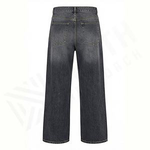 Jeans en denim pour homme, taille haute, coupe slim, coton extensible de haute qualité, tissage, résistance à l'usure, style tendance, réparation personnalisée - Product Image 2