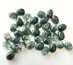 Agate de mousse naturelle de qualité AAA Cabochon ovale 5x7mm de qualité supérieure-Cabochon ovale en agate de mousse en vrac - Product Image 1