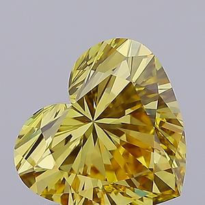 1.53 Carat IGI Certifié Heart Cut Lab Grown Diamond Fancy Vivid Yellow VS2 Clarity Excellent Polish CVD de Surat India - Product Image 6