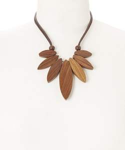 Collier en bois de qualité d'exportation à forte demande Bijoux de mode pour femmes et filles - Product Image 4