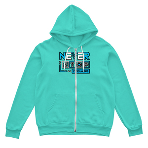 Sweat à capuche zippé en polaire écologique de qualité supérieure pour homme, coupe ample, 100 % coton, logo personnalisé sur le devant, impression sérigraphique OEM - Product Image 5