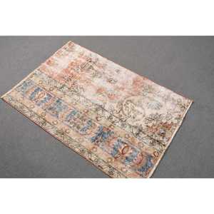 2.4x3.4 ft Turkish Vintage Rug, Small Rug, <b>Red</b> <b>Wool</b> Rug - Product Image 1