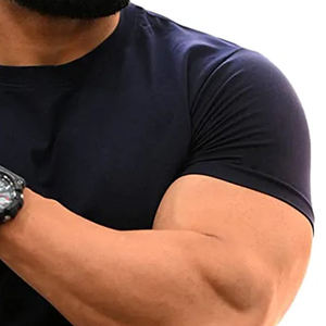 Camiseta deportiva de gimnasio de compresión muscular sin mangas de algodón 100% para hombre - Product Image 6