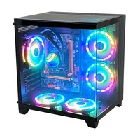 Pcooling Nouveau Design Atx Gaming Case Verre Trempé Mid Tower Pc Case Argb Effect Desktop Computer Case