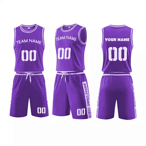 Uniformes de Baloncesto Sublimados Personalizados Unisex, Camisetas y Pantalones Cortos Profesionales para Equipos, Transpirables, de Secado Rápido, 100% Poliéster, Sin Mangas - Product Image 4