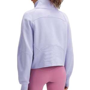 Sudadera con Capucha de Punto para Mujer, Color Gris Verde, 100% Algodón, Otoño Invierno 2026, Manga Larga, Cuello Redondo, Logotipo Frontal con Bordado 3D - Product Image 3