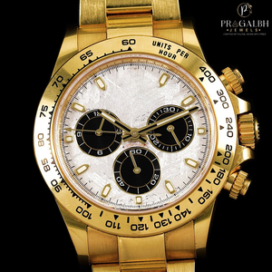 Reloj de negocios chapado en oro de aspecto clásico Premium para hombre, reloj analógico de acero inoxidable con sincronización clásica, diseño de tres ojos, novedad - Product Image 2