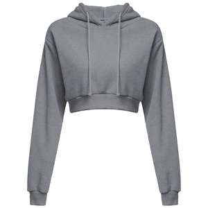 Hauts à capuche courts en tricot long pour femmes, vêtements de sport imprimés sur mesure avec des caractéristiques respirantes et anti-rides - Product Image 1