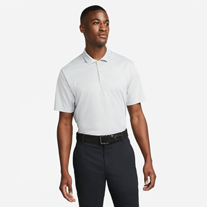 Polo de Golf para hombre, camiseta transpirable de 100% poliéster, con solapa de 2 botones, color gris, claro, para rendimiento - Product Image 1