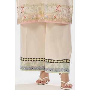 ชุดสูทผู้หญิง 2 ชิ้น ผ้าแจ็คการ์ดสีชมพูแบบยังไม่เย็บติดกัน - Product Image 4