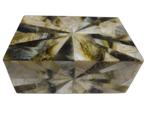 Caja de resina de estilo práctico y vibrante Color brillante con técnica pulida de diseño dinámico Sunburst para una decoración alegre - Product Image 1