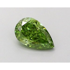 Diamant de laboratoire vert vif fantaisie VS1 de 0,41 ct en forme de poire - Product Image 1