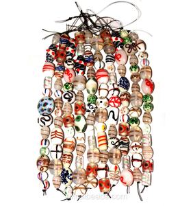 Cuentas de vidrio de varias formas para la fabricación y decoración de joyas, hebras de cuentas de trabajo de lámpara de patrón redondo - Product Image 3