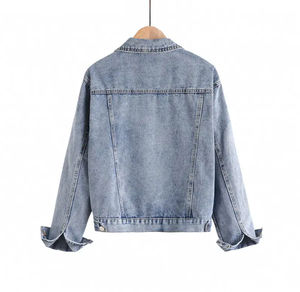Nouveauté 2024 veste en jean pour femme à prix raisonnable respirant coupe-vent logo personnalisé veste en jean pour femme Service OEM - Product Image 2