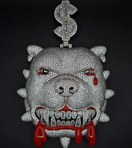 Custom VVS Moissanite Pendant with 925 Silver Iced Diamond Link Chain Pass Diamond Tester Hop Hop Face for <b>Men</b> <b>Jewelry</b> - Product Image 1