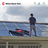 Robot de nettoyage de panneaux solaires, machine de nettoyage de panneaux photovoltaïques, équipement de nettoyage de panneaux solaires semi-automatique avec batterie au lithium