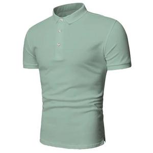 Polos transpirables de diseño personalizado para hombre, camisas polo cómodas de poliéster/algodón para hombre en blanco, patrón sólido - Product Image 4